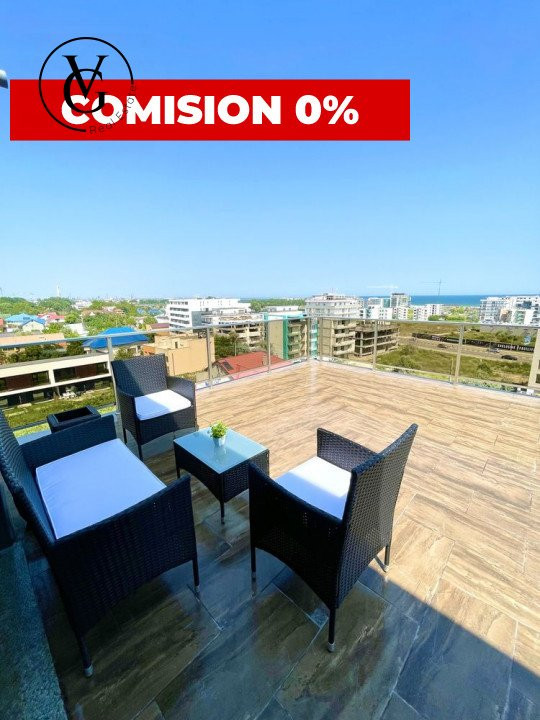 0% comision  |  Duplex Mamaia | terasa spațioas -vedere către mare -parcare