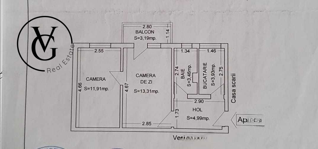 Apartament 2 camere Tomis Nord-Aleea Zmeurei 