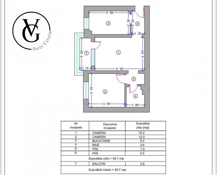 Apartament de 2 camere - zona City Park Mall