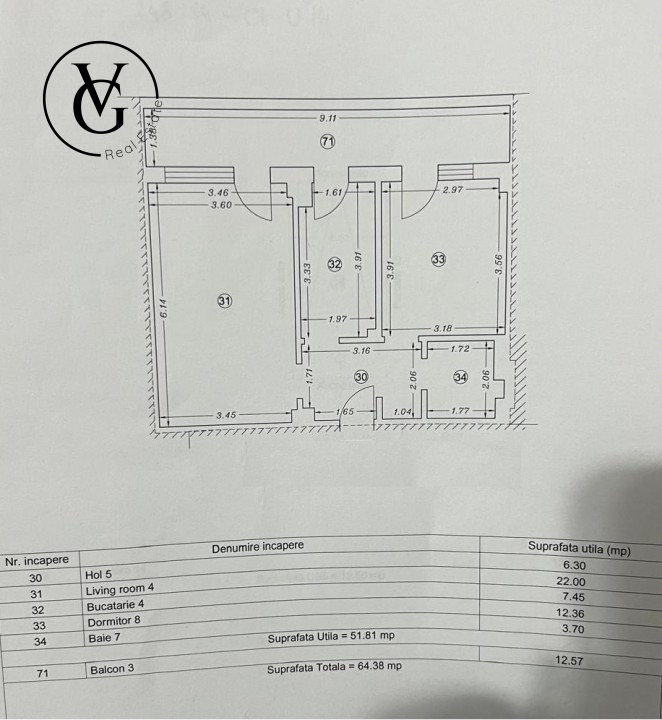 Apartament 2 camere / decomandat / Tomis Plus 