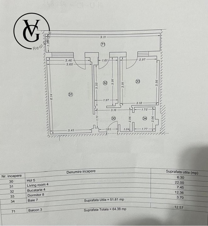 Apartament decomandat 2 camere-Tomis Plus +loc parcare 
