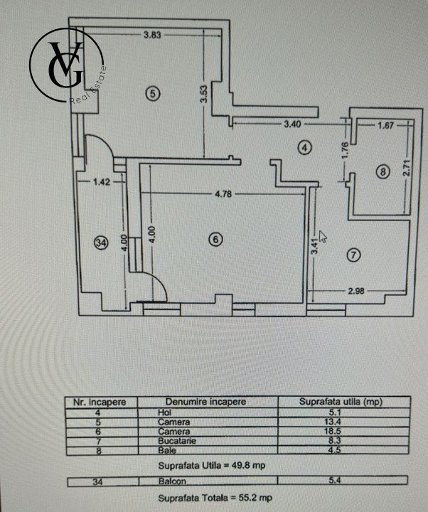 Apartament 2 camere decomandate / Noir Residence 