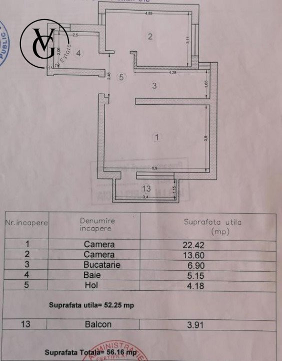 Apartament decomandat de 2 camere - zona Tomis 2