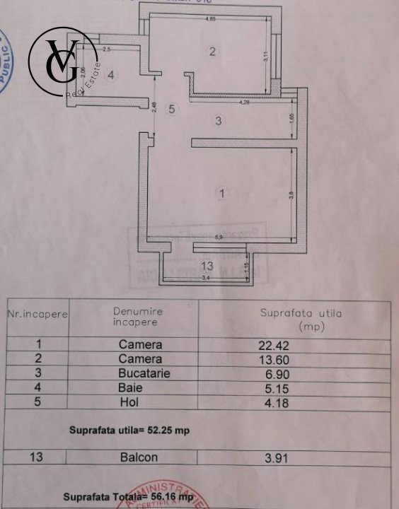 Apartament decomandat 2 camere - zona Tomis II
