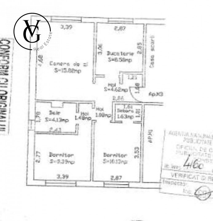 Apartament de 3 camere decomandat - Inel 1