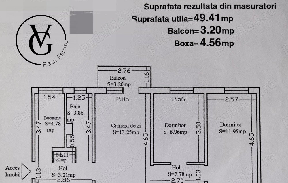 Apartament 3 camere + boxa - KM 4-5