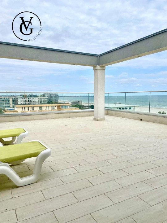 Penthouse 3 camere cu terasa si piscina exterioara, vedere panoramica la mare