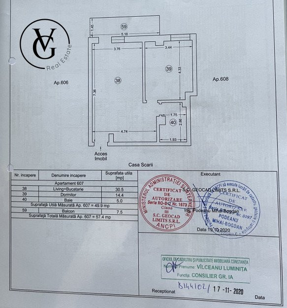 Apartament 2 camere - Complex Moonlight | vedere laterală lac și mare 