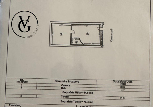 Studio -  terasa 32 mp - zona KM 4-5 