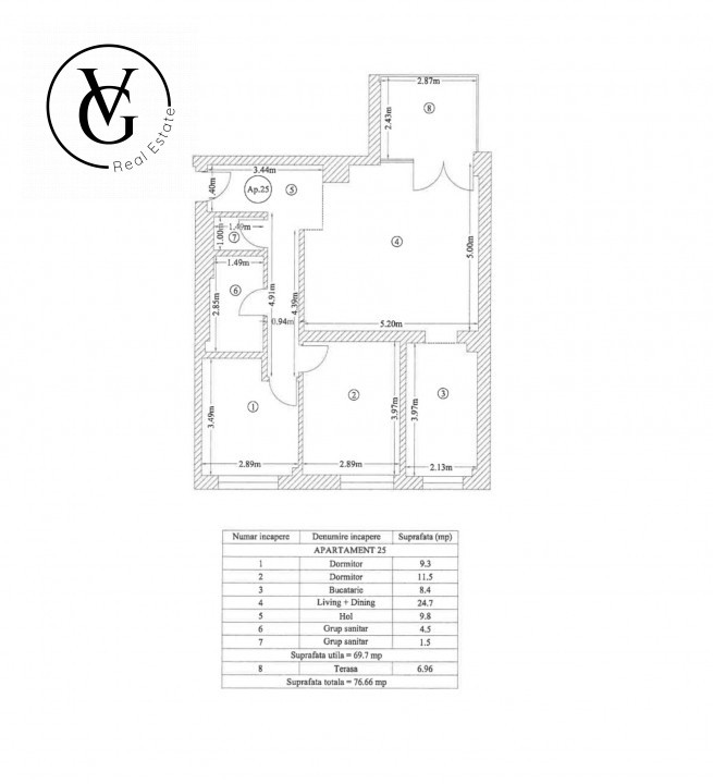 Apartament 3 camere - decomandat - zona Floreasca 