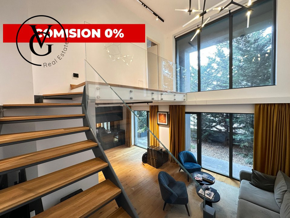Duplex modern cu terasă, grădină și sistem smart home complet