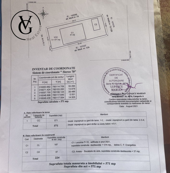 Vila individuala P+1, LUX, 8 camere, zona Lumina