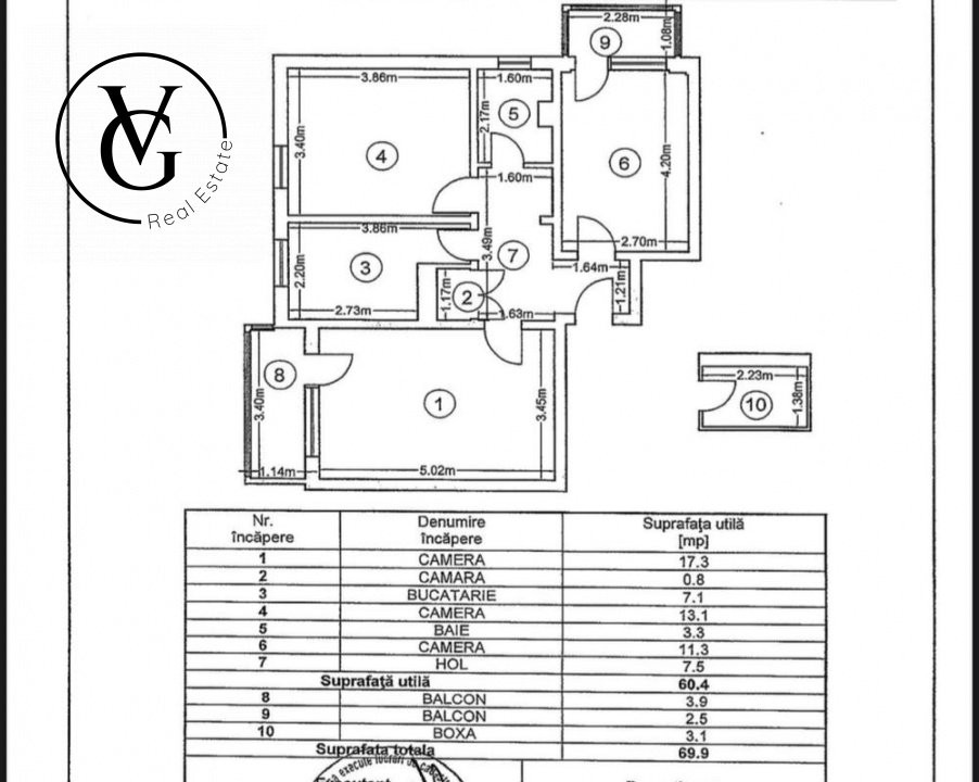 Apartament 3 camere - Km 4-5 + boxa