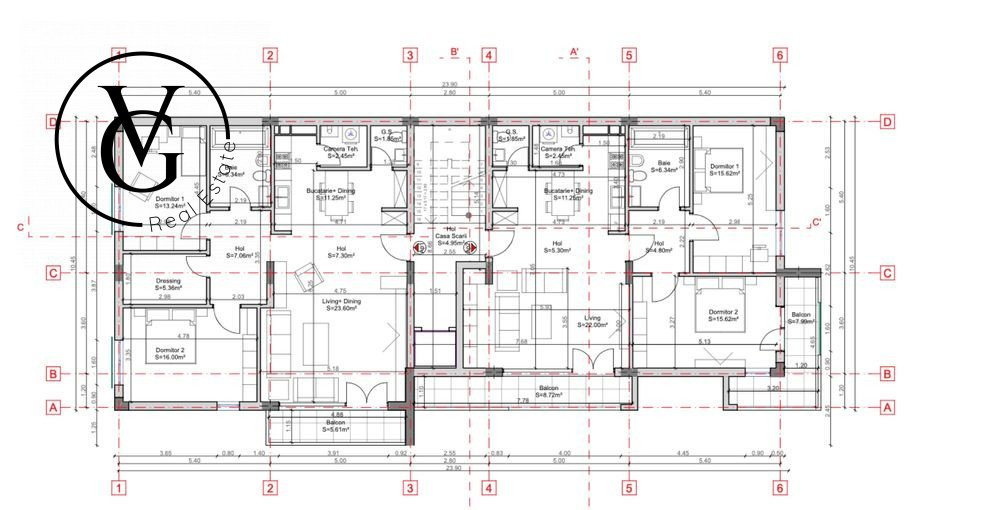 Apartament 3 camere - Tei- Spatiu birou