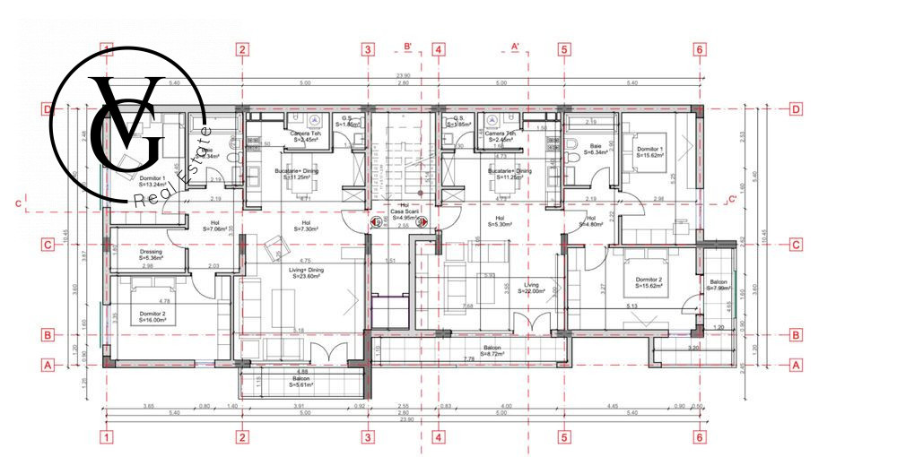 Apartament 3 camere - Tei- Spatiu birou