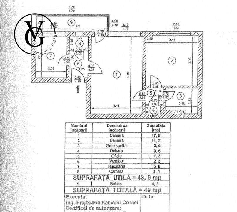 Apartament cu 2 camere  - Metrou 1 Mai