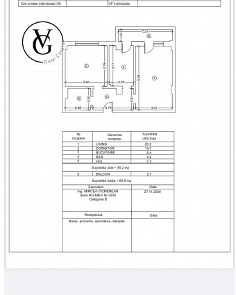 Apartament decomandat 2 camere în Tomis Plus 