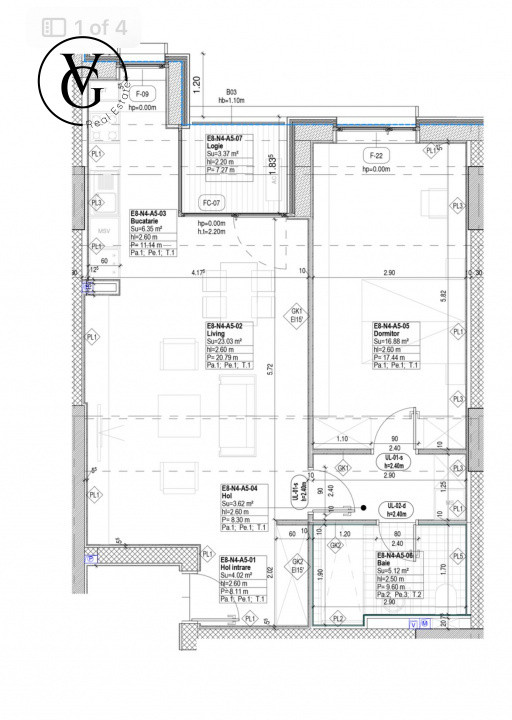 Apartament cu 2 camere | Barbu Văcărescu | 102 The Address
