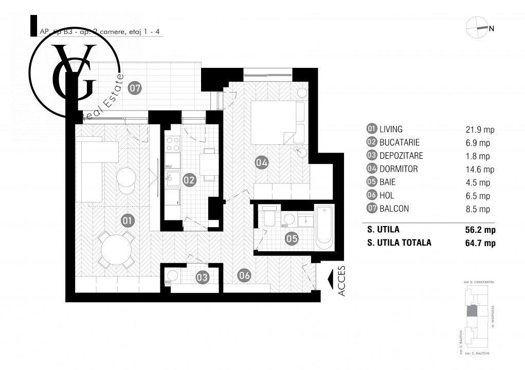 Apartament 2 camere Complex Rezidential Aviatiei 
