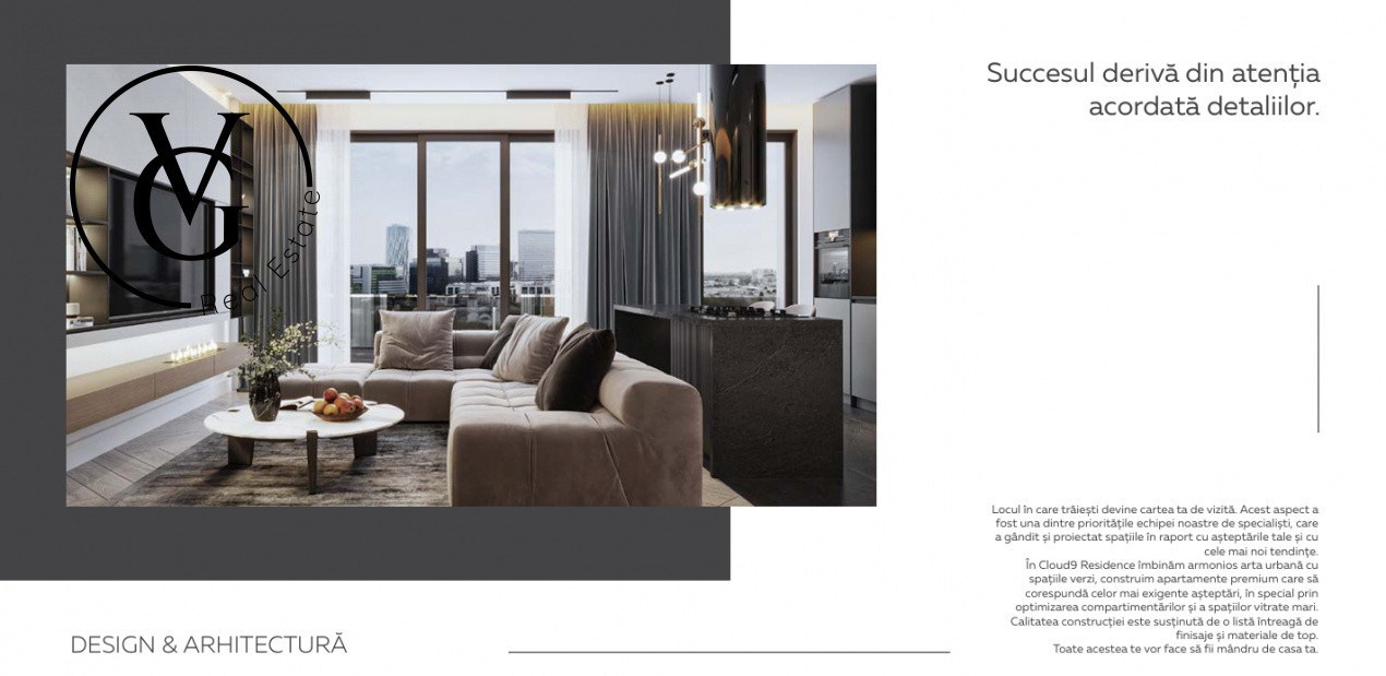 Apartament 2 camere Cloud 9 Pipera - bloc nou