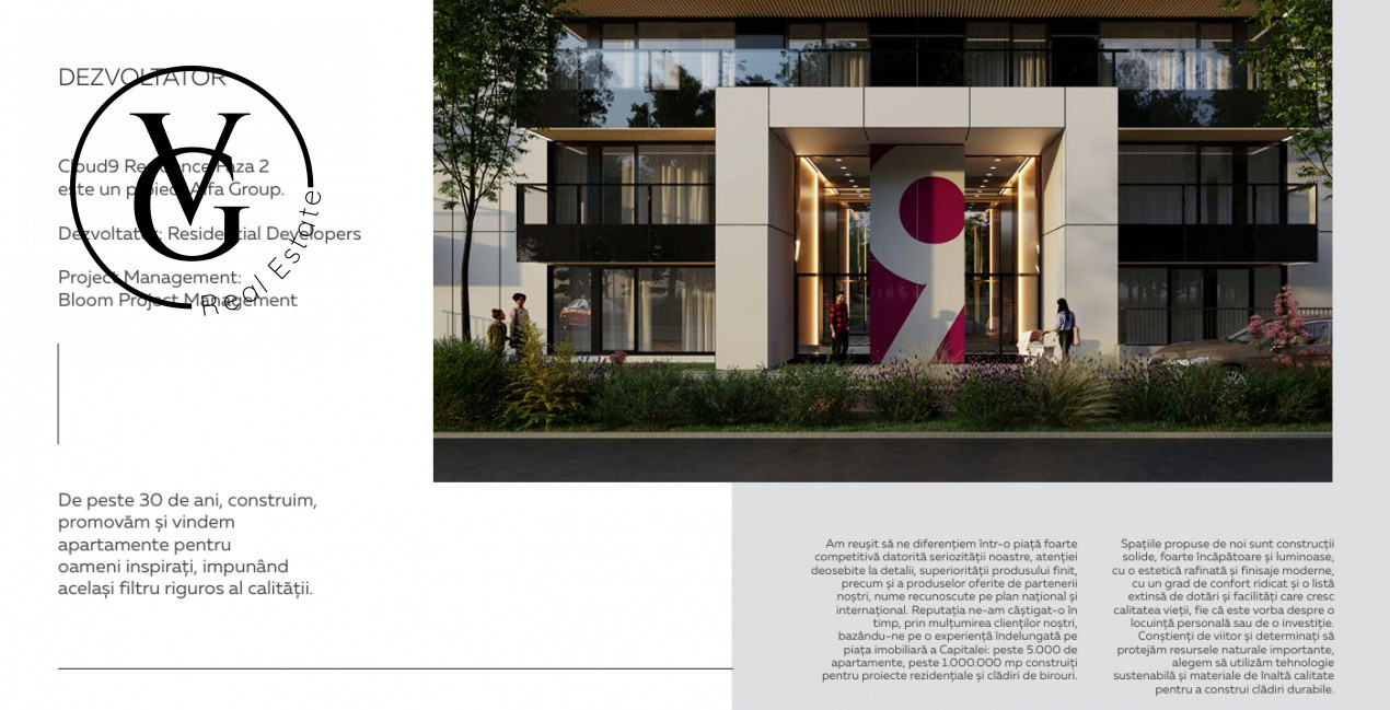 Apartament 2 camere Cloud 9 Pipera - bloc nou