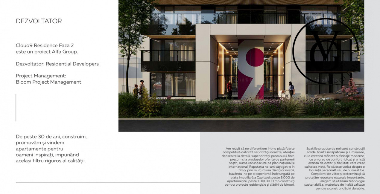 Apartament 2 camere Cloud 9 Pipera - bloc nou