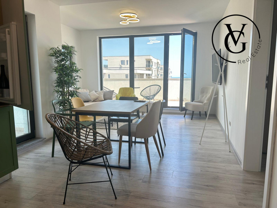 Apartament nou -  2 camere - vedere frontala la mare