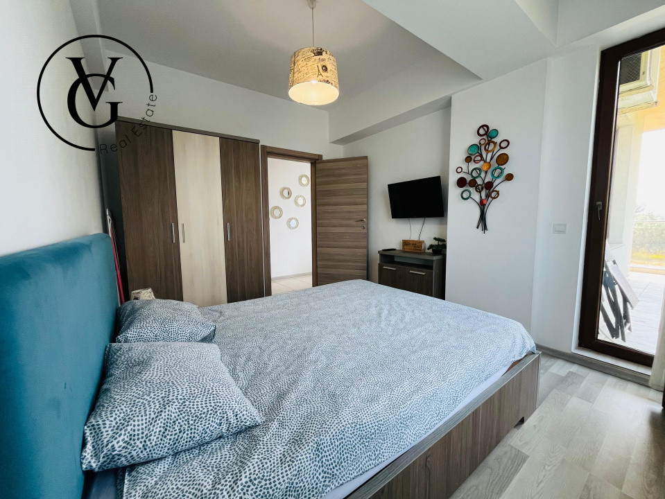 Apartament 2 camere în Mamaia - vedere frontală către lac