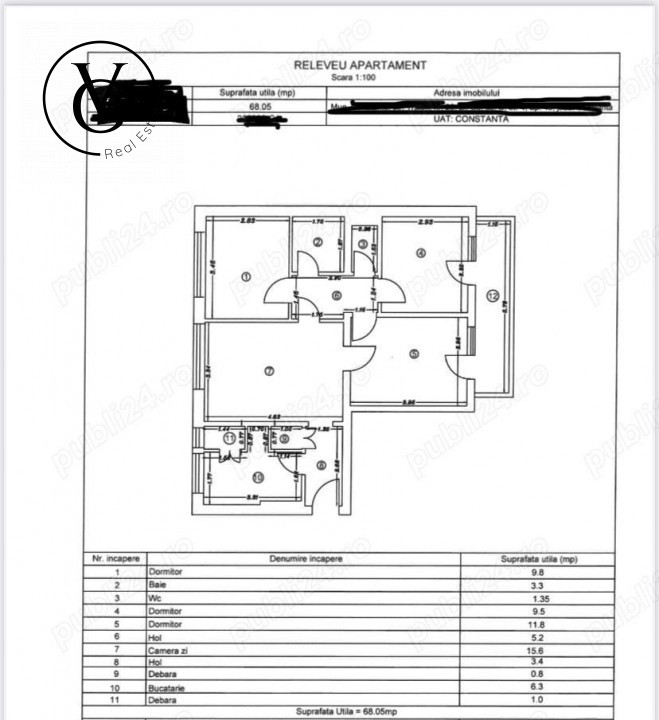 Apartament 4 camere | Central | Necesita renovare