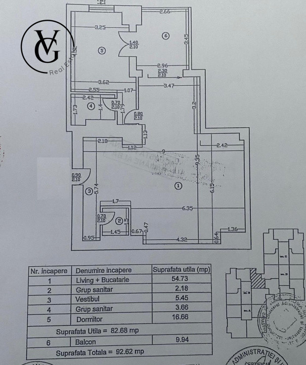 Apartament 2 camere - 2 bai - terasa spatioasa