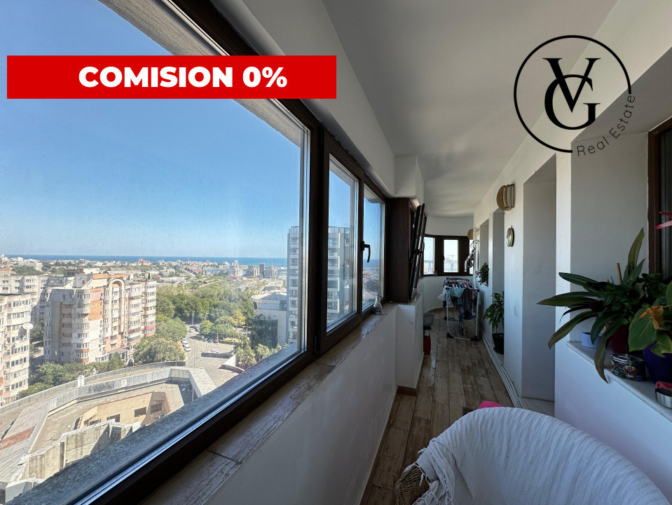 Apartament decomandat 3 camere - zona Gara - vedere spre mare