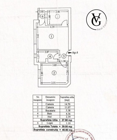 Apartament de 2 camere - Sos. Chitilei - Metrou Jiului 