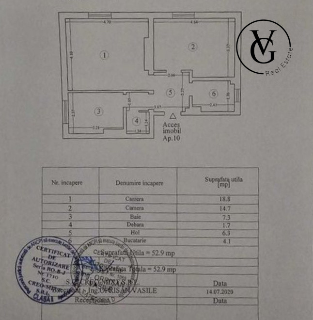 Apartament 2 camere + centrala si boxa la subsol - Central Constanta
