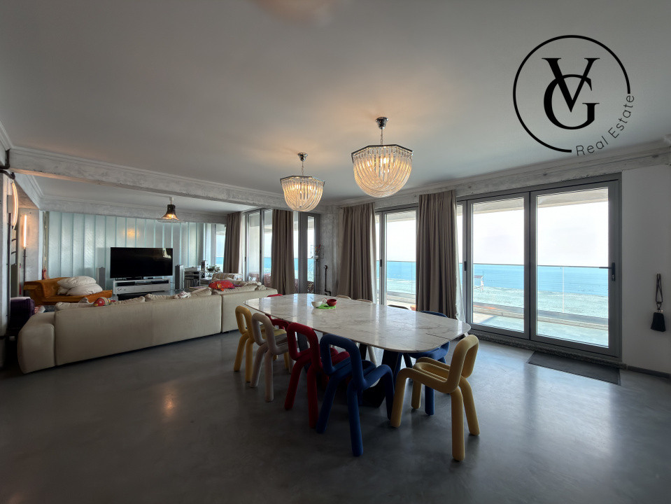 Apartament exclusivist 3 camere – vedere frontală la mare – prima linie – parca