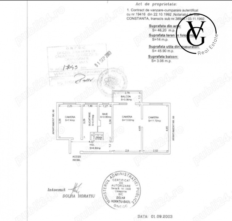 Apartament 3 camere | Inel 2 | Etaj 1