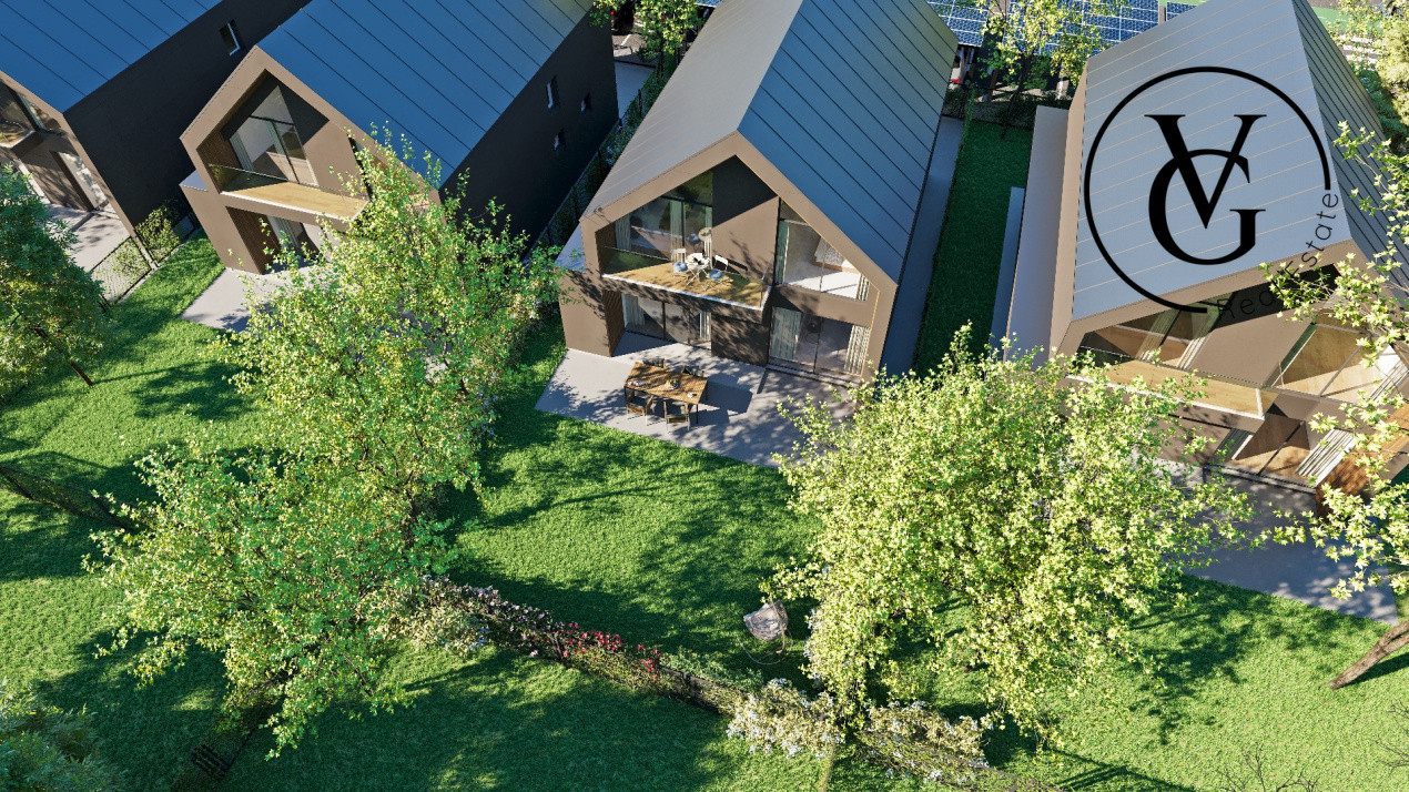 Vilă modernă P+1, structură metalică, smart home, pompe de căldură – 5 camere | 