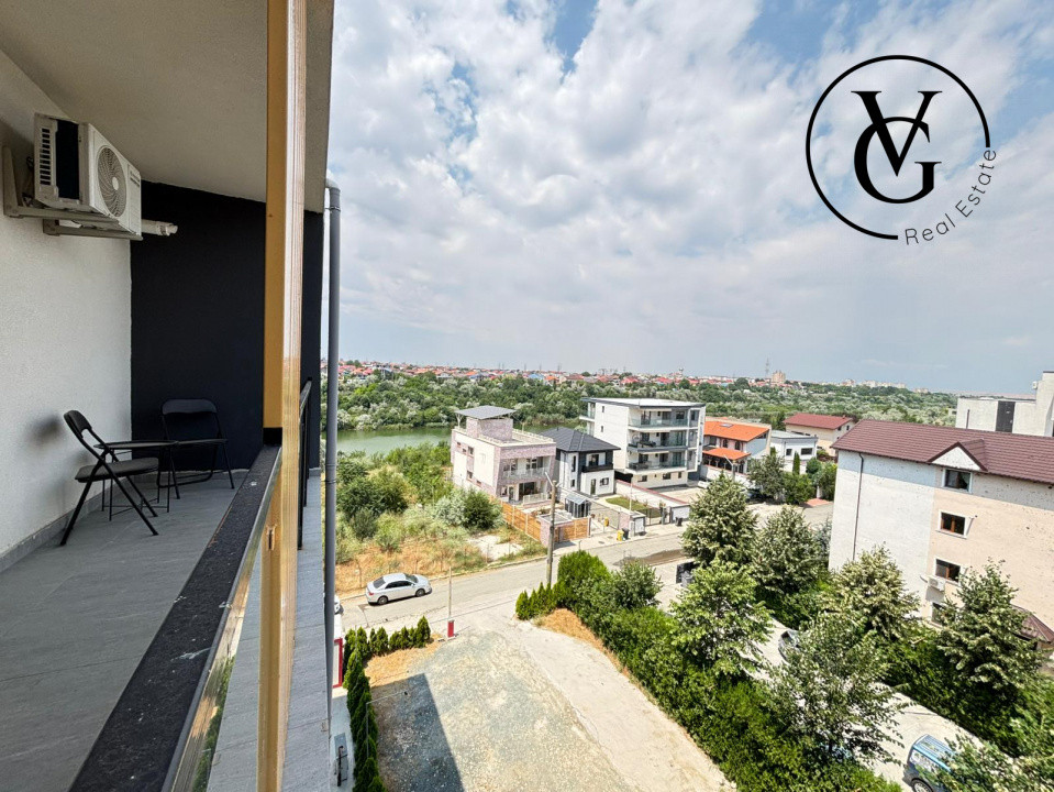 Studio mobilat modern - vedere catre lac - Complex Sea Breeze
