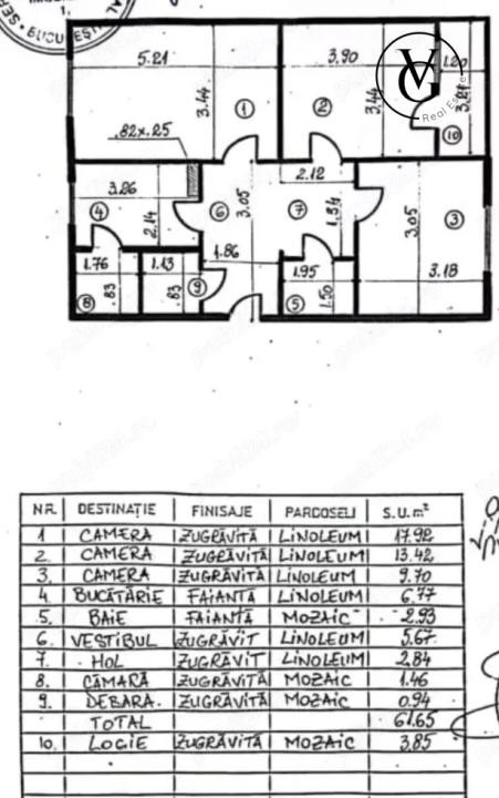 Apartament 3 camere -  1 Decembrie 1918 - Metrou 6 min