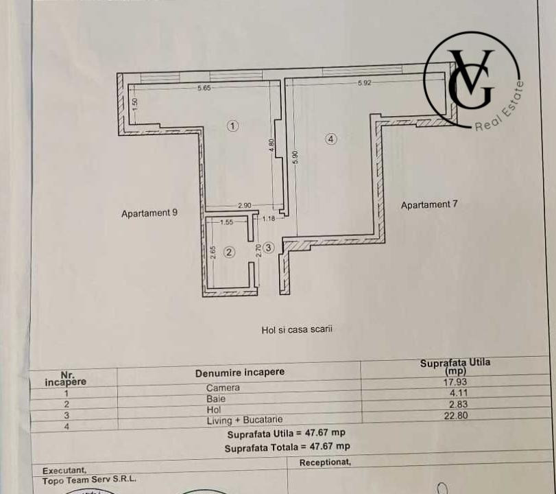 Apartament 2 camere in bloc nou - Centru de Scafandri - Abator