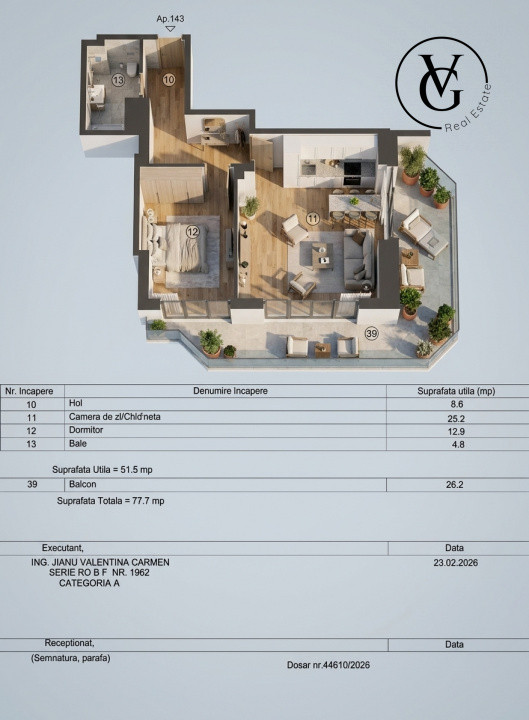 Apartament 2 camere - Marina Tower