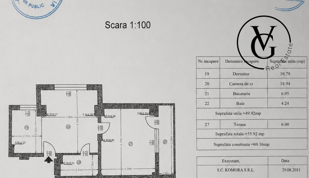 Apartament - 2 camere - 50 mp- Baba Novac