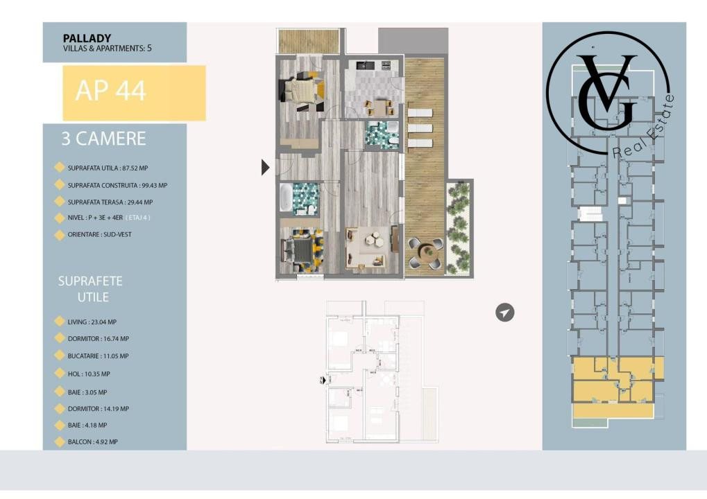 Apartament 3 Camere PALLADY
