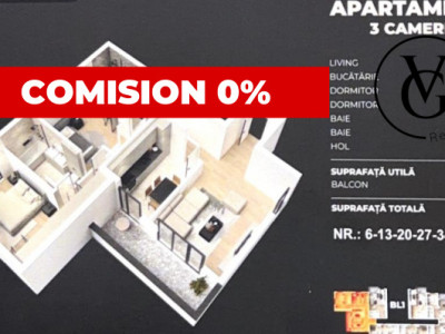Apartament 3 camere , Popesti Vest 