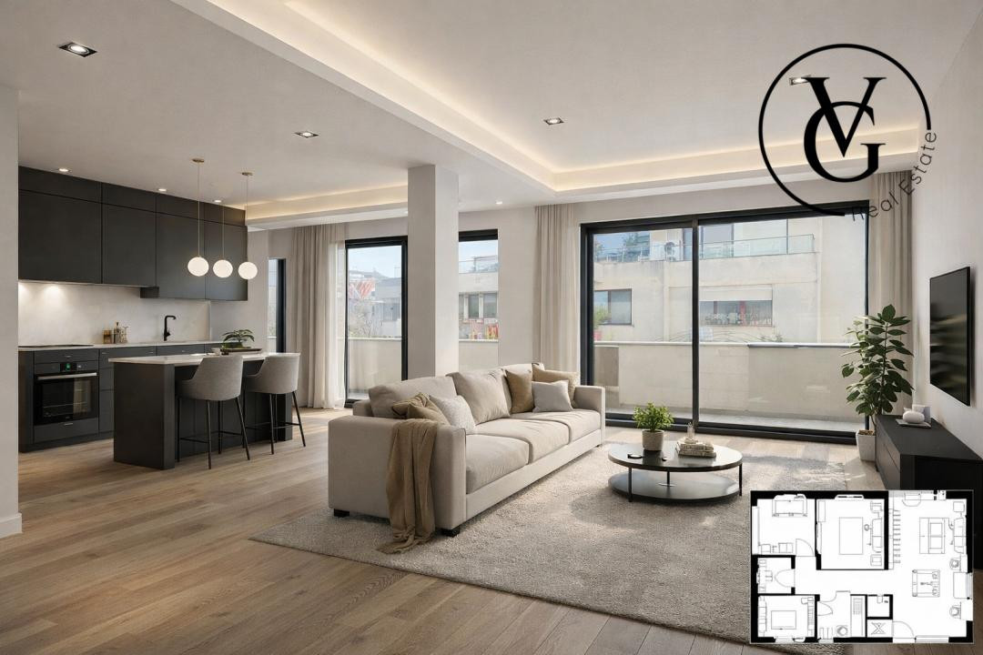 Penthouse 4 camere + Terasa circulara |  Floreasca  