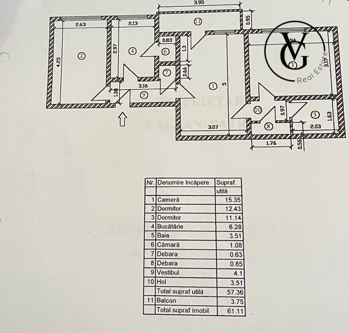 Apartament 3 camere - Metrou Grivita 3 min