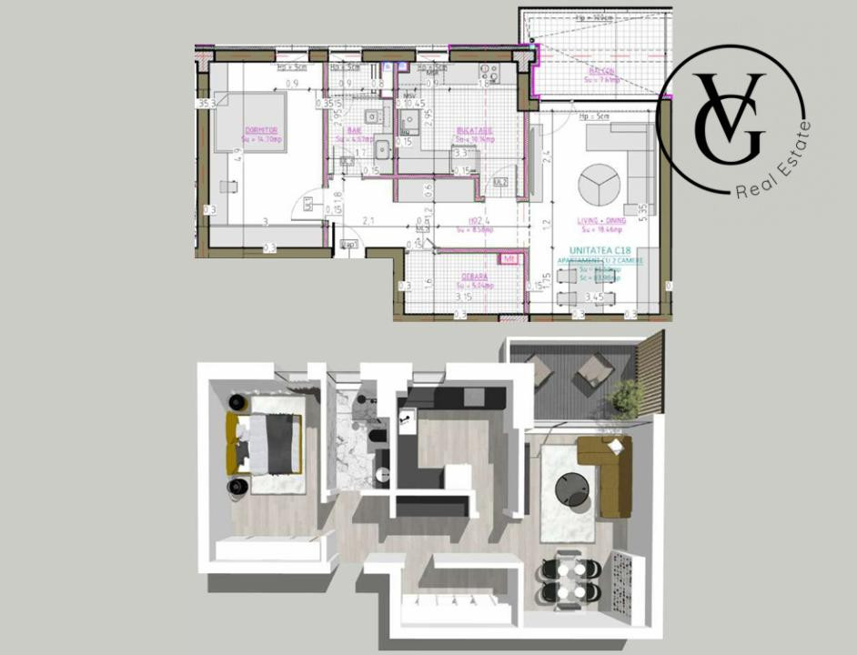 Apartament cu 2 camere spatios | in complexul rezidential Blue Bike EDEN