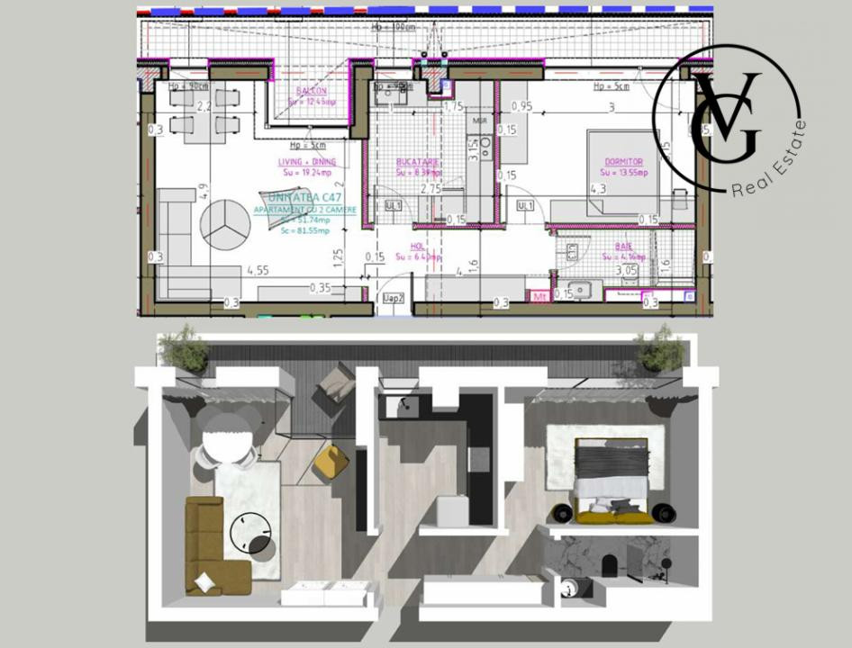 Apartament 2 camere in complexul rezidential - Blue Bike EDEN