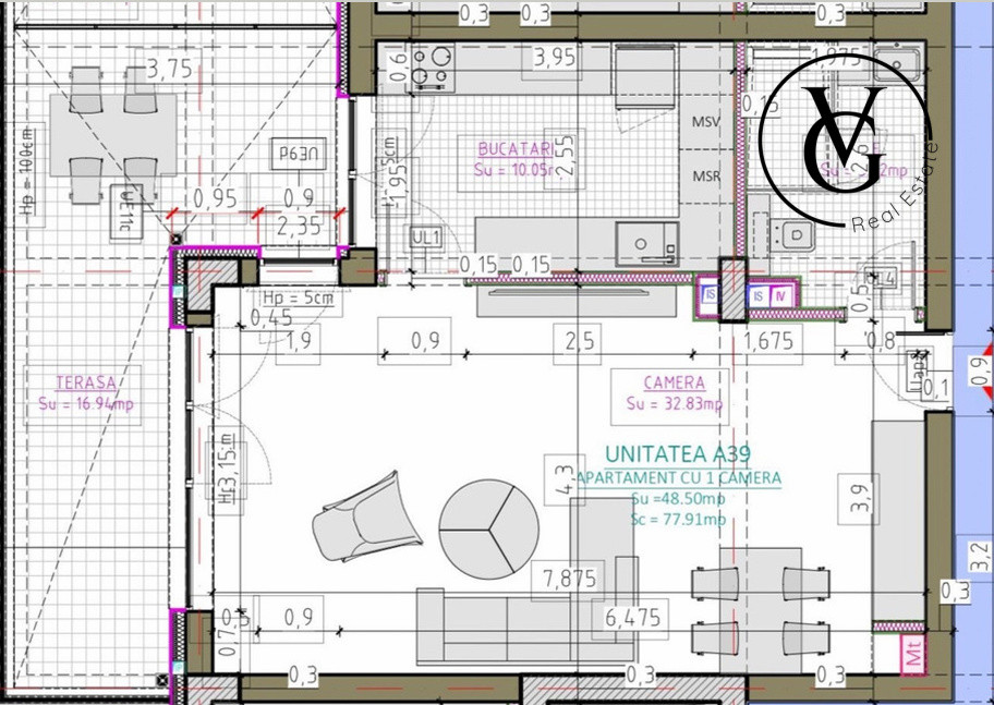 Studio spatios | Complex rezidential | Blue Bike EDEN