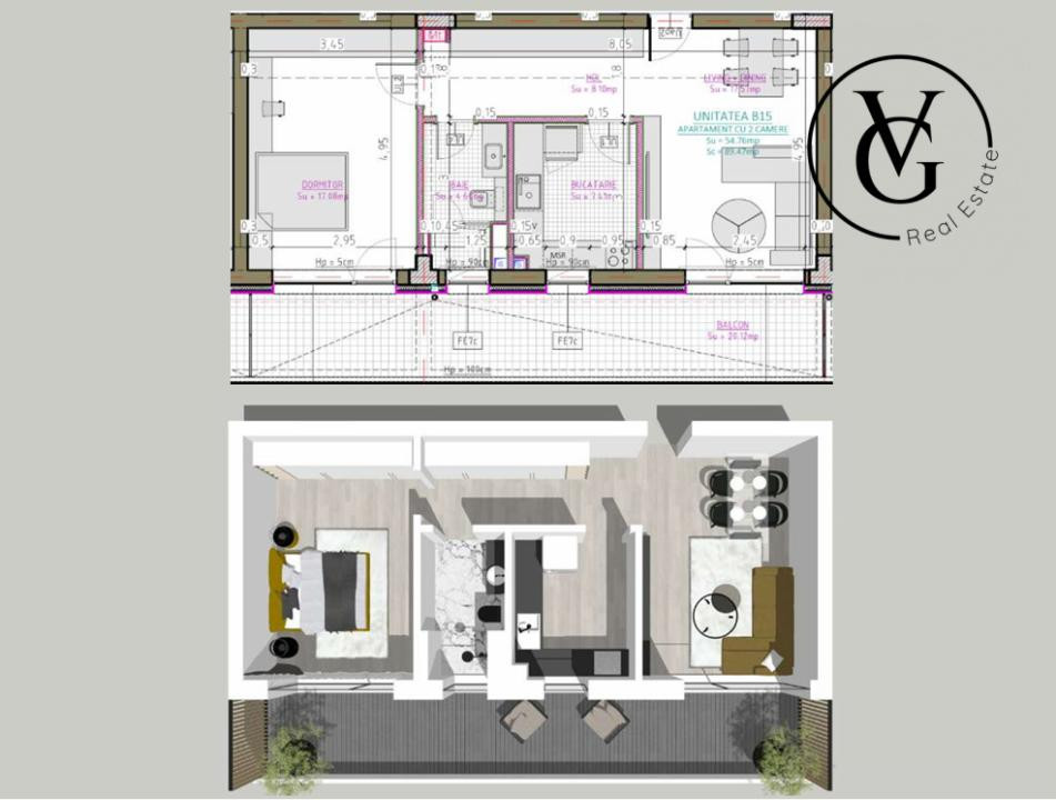 Apartament 2 camere  | In complex rezidential | Blue Bike Eden
