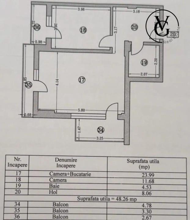 Apartament 2 camere vedere laterala | parcare securizata - Mamaia Sat